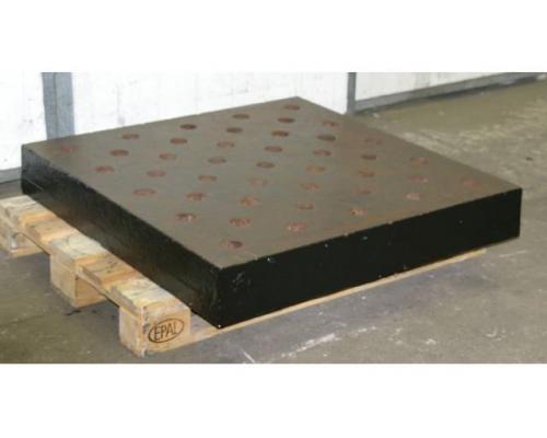 Aufspannplatten mit Bohrungen 9 Stück von Guss – 1000/1000/H150 mm - Bild 1