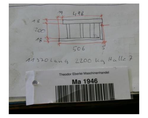 Aufspannplatte von Homag – Größe 11370/498/H240 mm - Bild 7