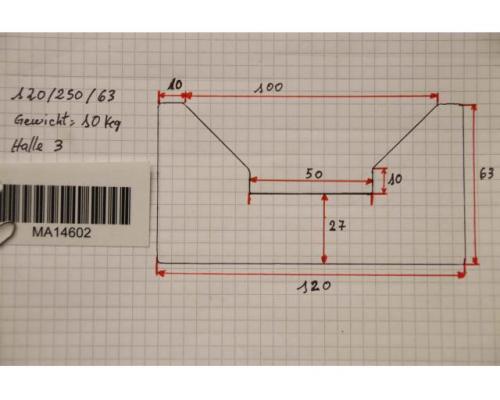 Anreissprisma 1 Stück von Stahl – 250/120/H63 mm - Bild 5