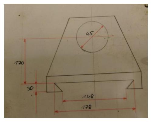 Gegenlager für Fräsmaschine von unbekannt – Bohrung 45 mm - Bild 5