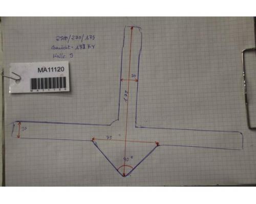 Abkantwerkzeug 2500 mm von unbekannt – 2500/270/H175 mm - Bild 7