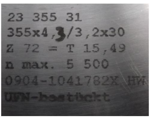 Sägeblatt von AKE – Ø 355×4,3/3,2×30 - Bild 3