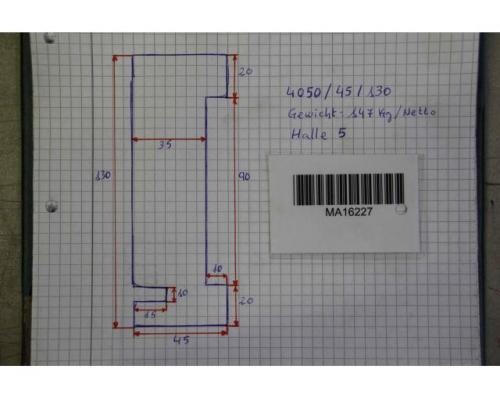 Abkantwerkzeug Halteschiene 4050 mm von EHT – 45/130/4050 mm - Bild 6