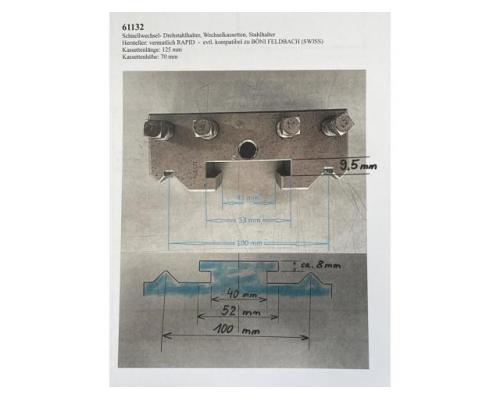 vermutlich RAPID - BONI 125 B Schnellwechsel- Drehstahlhalter, Wechselkassetten, - Bild 4