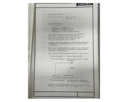 COLUMBO BS 2804 Bedienungsanleitung, Hydraulikplan und Schaltplan - Bild 4