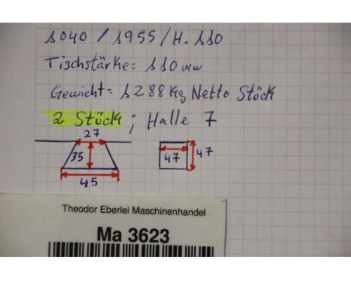 Aufspannplatte mit Schwalbenschwanz-Führung von unbekannt – 1955/1040/H110 mm - Bild 9