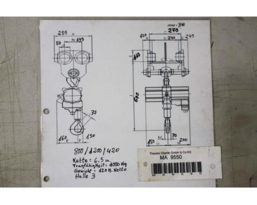 Kettenzug mit Fahrwerk 1000 kg von Demag Planeta – GCHO 1000/2NF 13/6 PF 12/4 - Bild 10