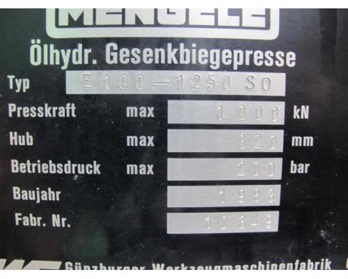 MENGELE E 100-1250 SO Einständerpresse - Hydraulisch - Bild 2