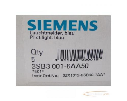 Siemens 3SB3001-6AA50 Leuchtmelder blau = VPE 5 Stück - Bild 2