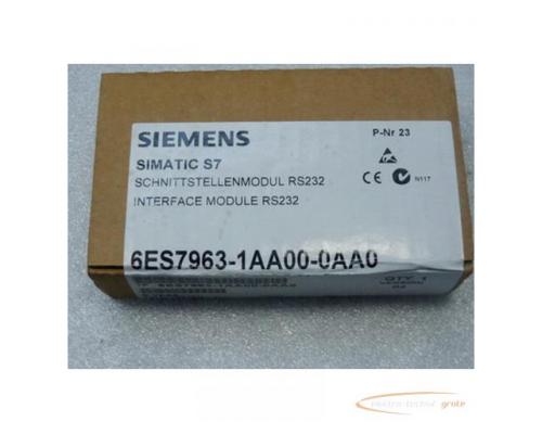 Siemens Simatic S7 6ES7963-1AA00-0AA0 Version 02 Schnittstellenmodul RS232 - Bild 1