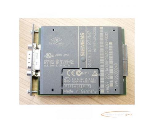 Siemens Simatic S7 6ES7963-1AA00-0AA0 Version 02 Schnittstellenmodul RS232 - Bild 3