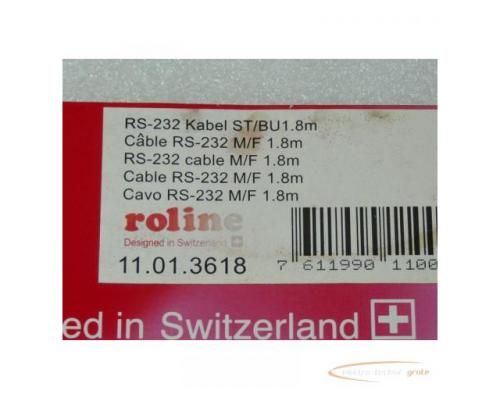 Roline RS-232 Kabel 11.01.3618 ST / BU 1.8 m ungebraucht in OVP - Bild 2