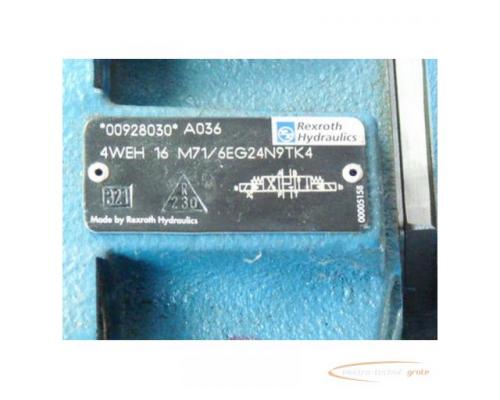 Rexroth Steuerblock 4WEH 16 M71/6EG24 N9TK4 mit Wegeventil 4WE 6 J62/EG24N9K4 24 V DC 1,25 A gebrauc - Bild 3