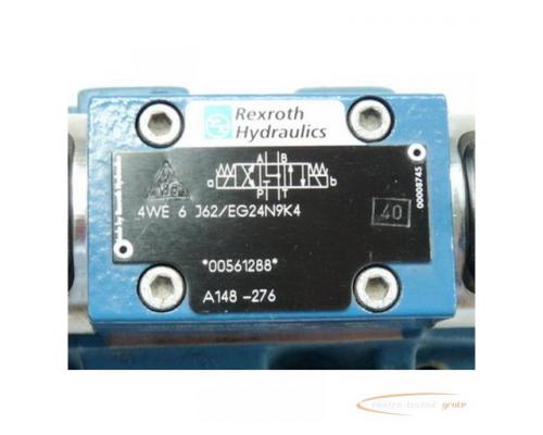 Mannesmann Rexroth 4 WE 6 J62/EG24N9K4 Hydraulikventil 24 V Spulenspannung kompl. mit Steuerblock 4 - Bild 3