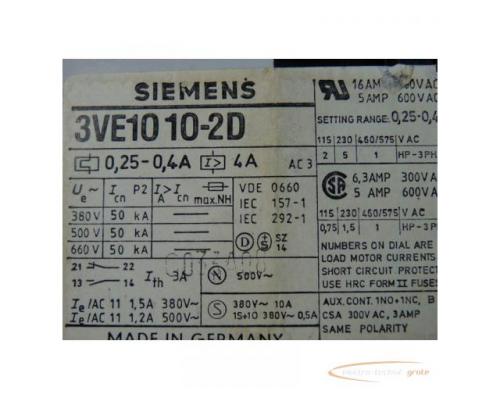 Siemens 3VE1010-2D Motorschutzschalter - Bild 2