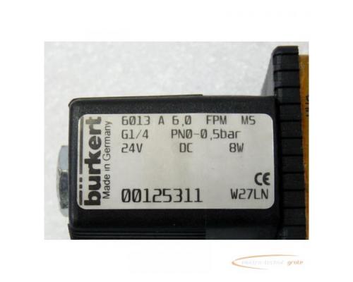 Bürkert 6013 A 6 , 0 FPM MS Pneumatisches Magnetventil G 1 / 4 24 V DC PN0 - 0 , 5 bar - Bild 2