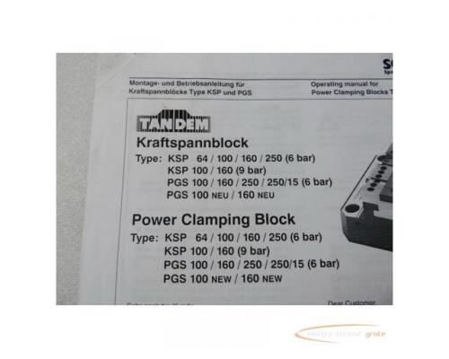 Schunk Kraftspannblock Montage - und Bedienungsanleitung für Typ KSP und PGS Dokumentation Stand 199 - Bild 2