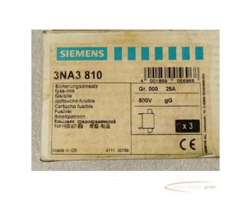 Siemens 3NA3810 Sicherungseinsatz 25 A VPE = 3 St - ungebraucht - in geöffneter OVP - Bild 3