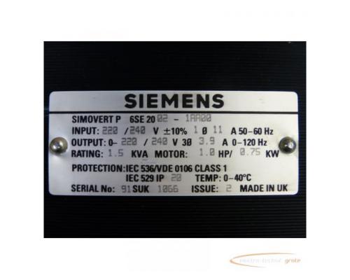 Siemens 6SE2002-1AA00 Frequenzumrichter - Bild 3