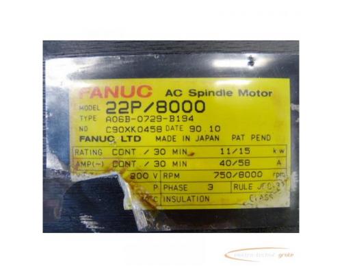 Fanuc A06B-0729-B194 AC Spindle Motor - Bild 3