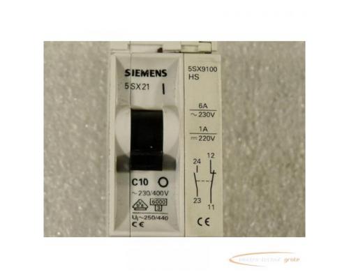 Siemens 5SX21 C10 Leistungsschutzschalter mit 5SX91 Hilfsschalter - Bild 2