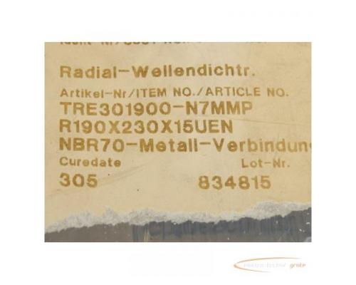 Busak + Shamban Radial Wellendichtring R 190 x 230 x 15 Radial Oil Seal NBR 70 Metall Verbindung - u - Bild 2