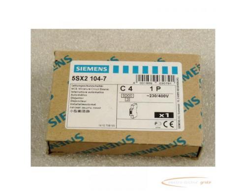 Siemens Leistungsschutzschalter 5SX2 104-7 C 4 1 P 230 / 400 V - ungebraucht - in Orginalverpackung - Bild 1