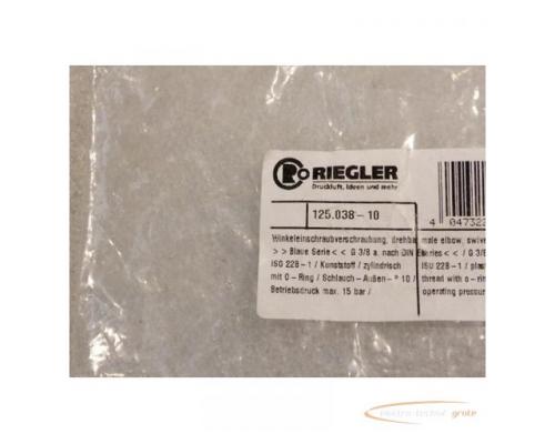 Riegler 125.038-10 Winkeleinschraubverschraubung Blaue Serie G 3 / 8 - ungebraucht - - Bild 2