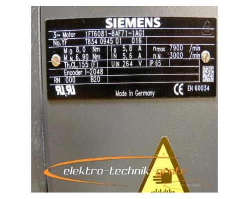 Siemens 1FT6081-8AF71-1AG1 Drehstrom-Servomotor - mit 12 Monaten Gewährleistung! - - Bild 4