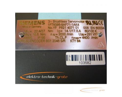 Siemens 1FT6086-8AF71-1AK4 Servomotor - ungebraucht mit 12 Monaten Gewährleistung! - - Bild 4