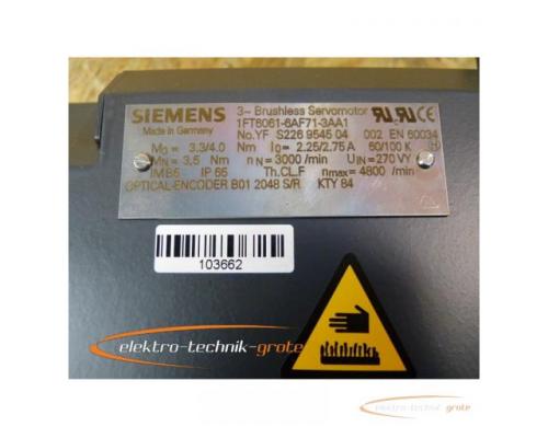 Siemens 1FT6061-6AF71-3AA1 Servomotor - ungebraucht mit 12 Monaten Gewährleistung! - - Bild 4