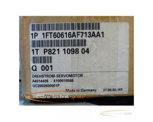 Siemens 1FT6061-6AF71-3AA1 Servomotor - ungebraucht mit 12 Monaten Gewährleistung! - - Bild 3