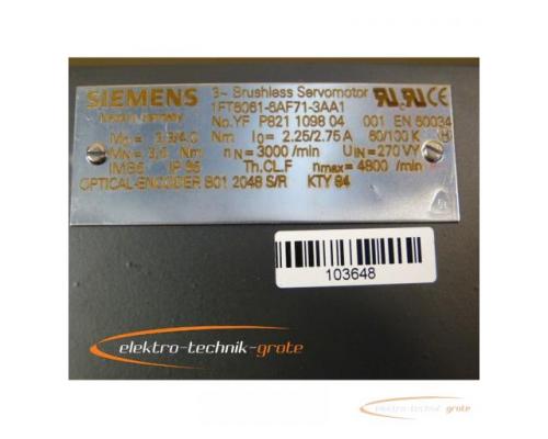 Siemens 1FT6061-6AF71-3AA1 Servomotor - ungebraucht mit 12 Monaten Gewährleistung! - - Bild 4