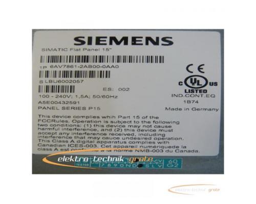 Siemens 6AV7861-2AB00-0AA0 Flat Panel 15" SN: LBU6002057 - Bild 3