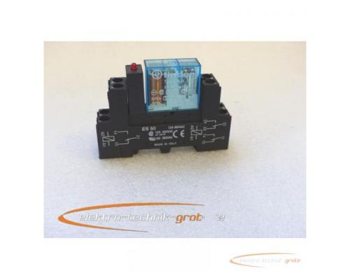 Relaissockel ES 50 12A 300VAC mit Relais Finder Type 40.52 5A 250 V und Relaismodul Type 62 6/24V AC - Bild 1