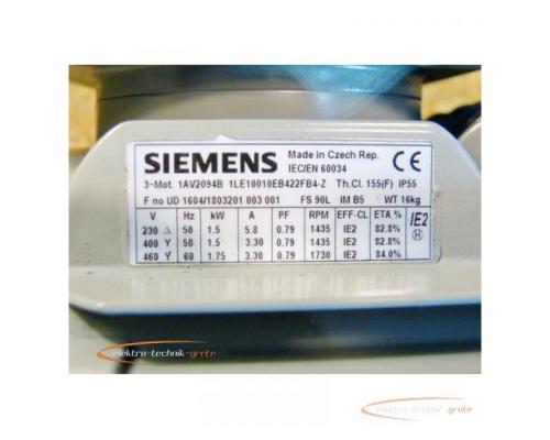 Siemens 1LE1001-0EB42-2FB4-Z Niederspannungsmotor 1AV2094B - Bild 4