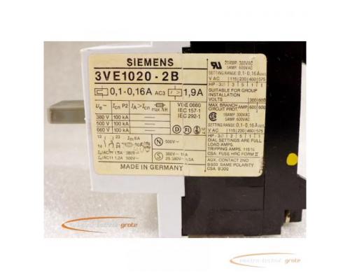 Siemens 3VE1020-2B Motorschutzschalter 0,1 - 0,16 A / 1,9 A - Bild 2