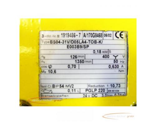 Bauer BS04-31V/D05LA4-TOB-K/E003B9/SP Getriebemotor i = 1:10.73 - Bild 3