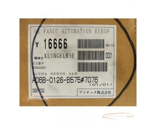 Fanuc A06B-0128-B575 # 7076 AC Servo Motor > ungebraucht! - Bild 3