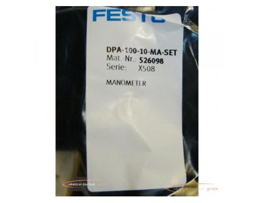 Festo DPA-100-10-MA-SET Manometer 526098 > ungebraucht! - Bild 2