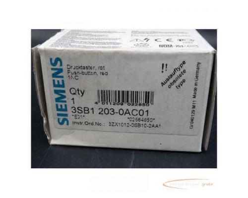 Siemens 3SB1203-0AC01 Drucktaster flach , rot > ungebraucht! - Bild 2