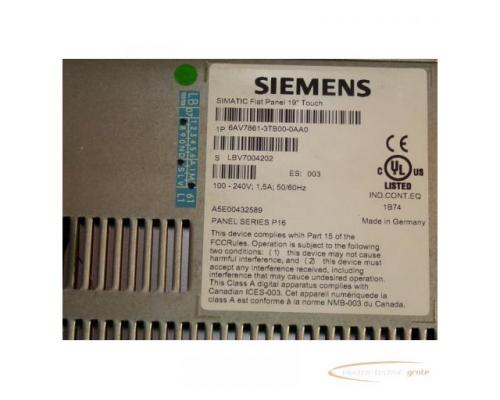 Siemens 6AV7861-3TB00-0AA0 Simatik Flat Panel SN: LBV7004202 - gebraucht Top Zustand - - Bild 6