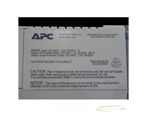 APC USV Back UPS CS 650 SN:4B1527P40272 - Bild 5