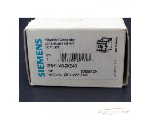 Siemens 3RH1140-2KB40 Hilfsschütz 30V E-Stand 05 > ungebraucht! - Bild 2