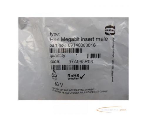 Harting 09140083016 Han Megabit insert male 50 V > ungebraucht! - Bild 3