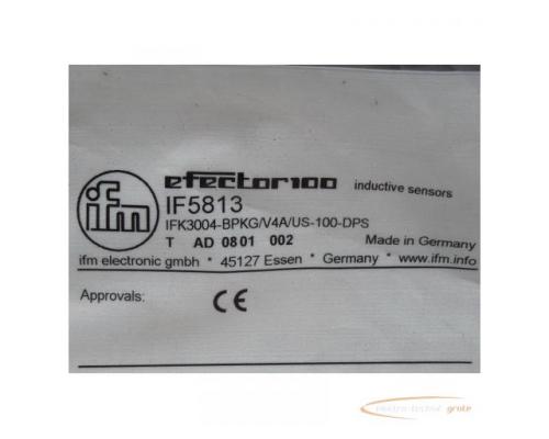 ifm IF5813 IFK3004-BPKG / V4A efector 100 induktiver Sensor > ungebraucht! - Bild 4