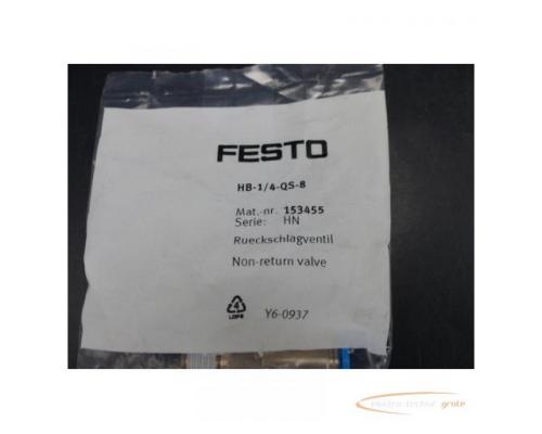 Festo HB-1/4-QS-8 Rückschlagventil 153455 > ungebraucht! - Bild 2