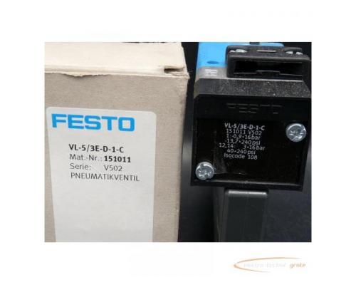 Festo VL-5/3E-D-1-C Pneumatikventil 151011 > ungebraucht! - Bild 4