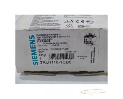 Siemens 3RU1116-1CB0 Überlastrelais 1,8-2,5 A > ungebraucht! - Bild 2