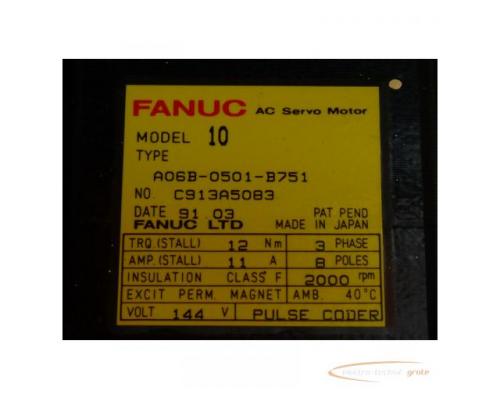 Fanuc A06B-0501-B751 AC Servo Motor - Bild 4